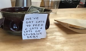 We've got cats to feed & lots of student debt